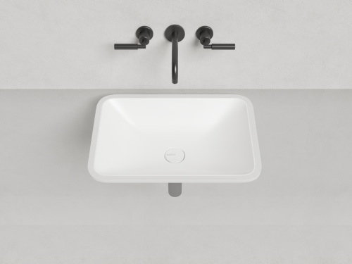 Раковина из искусственного камня S-Sense Salini Marea 1802106G 60х40 встраиваемая цвет белый без отверстий под смеситель - фото 3